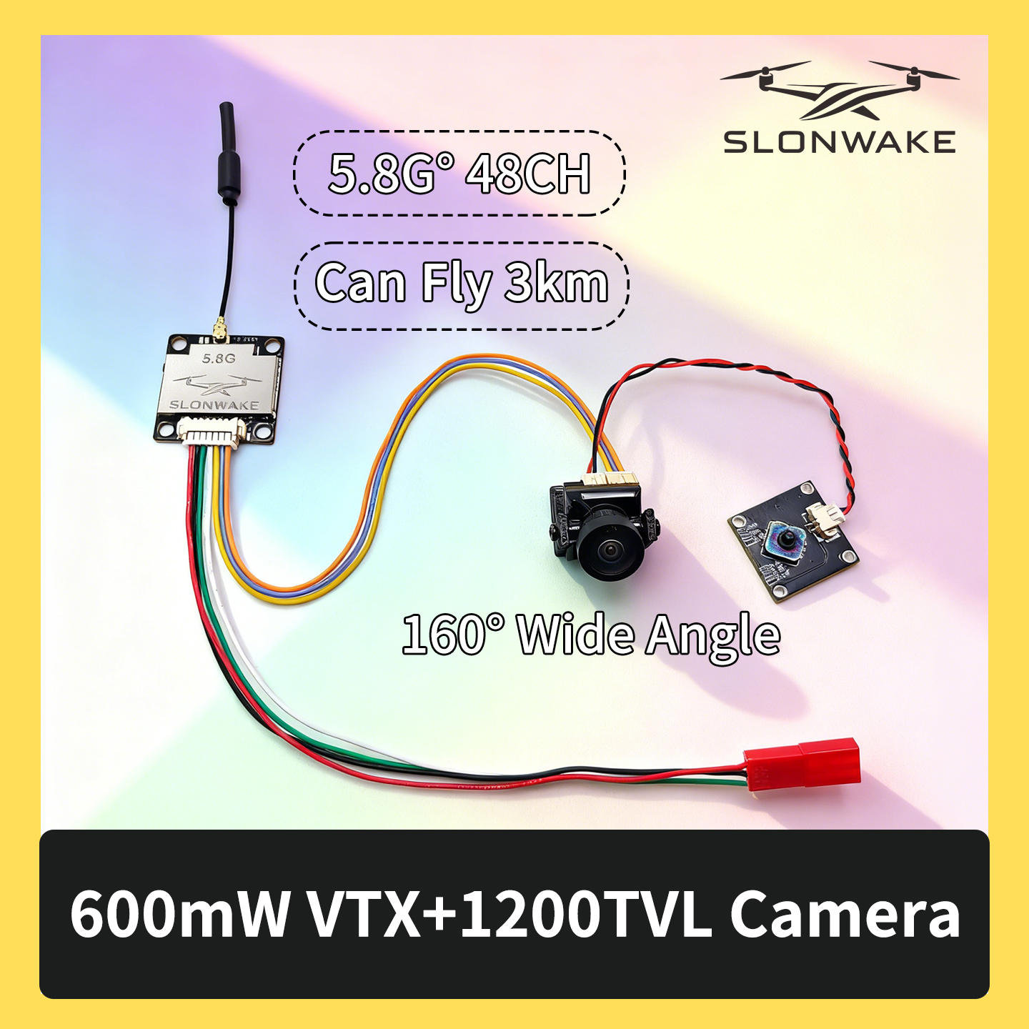 SLONWAKE 5.8G 600mW 7-24V FPV  – Drone Kit With Camera recenzja i cena