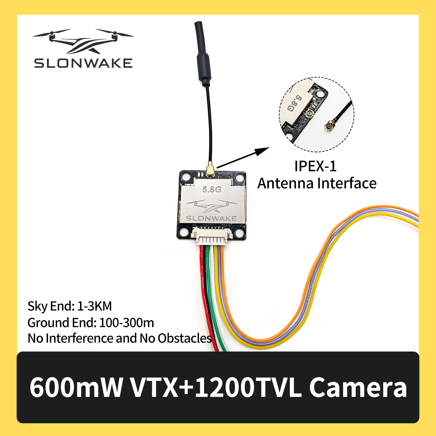 SLONWAKE 5.8G 600mW 7-24V FPV  – Drone Kit With Camera recenzja i cena