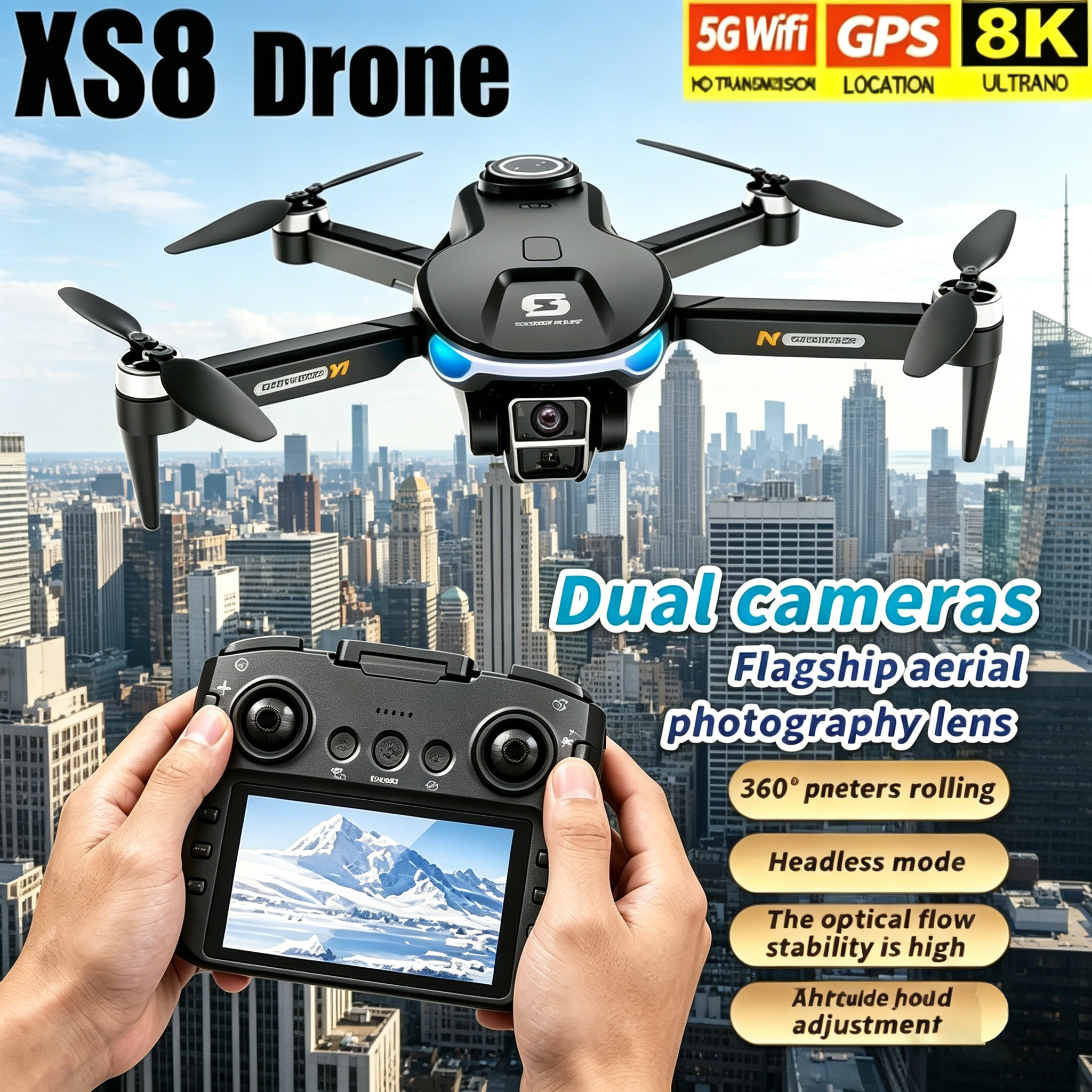 HD 8K Professional GPS Drone w – Drone Kit Hexacopter recenzja i cena