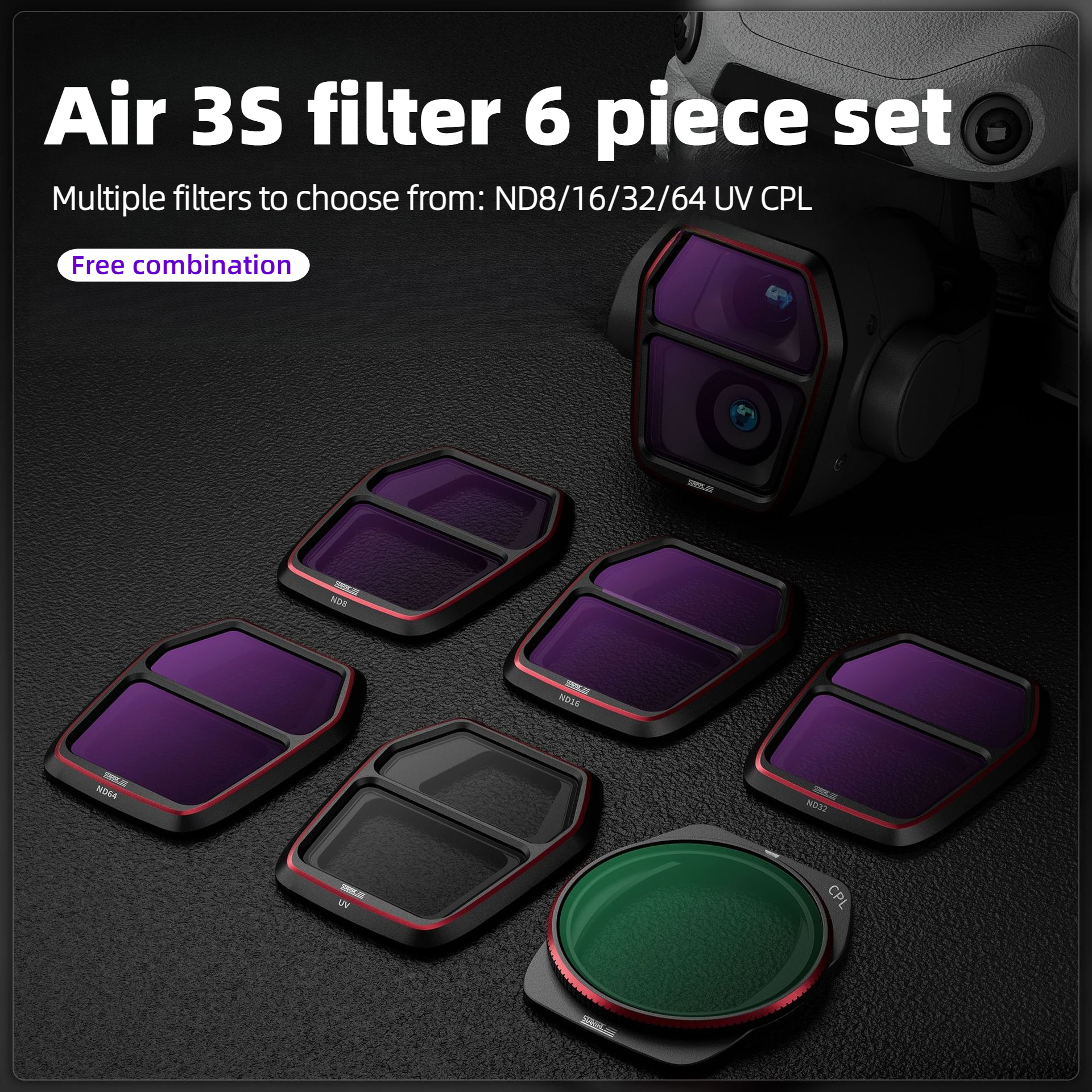 For DJI Air 3S Camera Lens Fil – Drone Kit Waterproof recenzja i cena