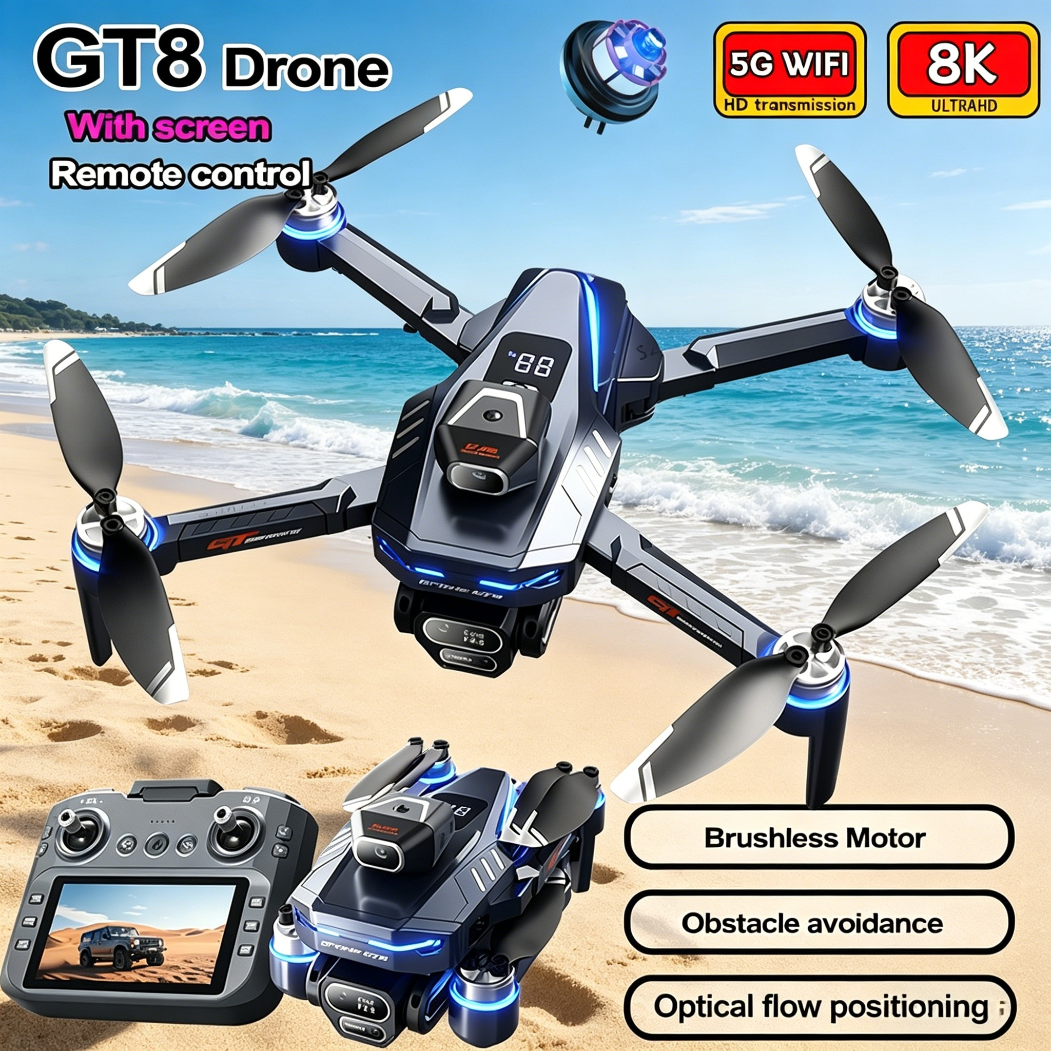 New Drone GT8 8K Professional  – Drone Kit Professional recenzja i cena